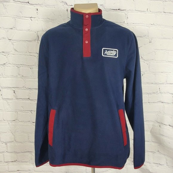 Hurley Other - Hurley Men's Size S Navy Wander On Polar Fleece Pullover